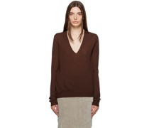 Brown V-Neck Sweater