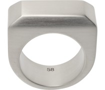 Silver Beveled Ring