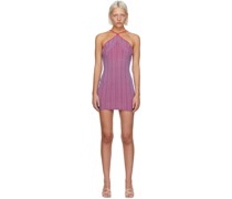 Pink & Blue Halter Tanesha Dress