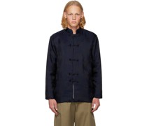 Navy Toggle Closure Down Jacket