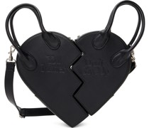 Black Faux-Leather Friendship Bag