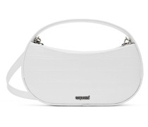 White Croco Small Sound Swipe Bag