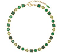 Gold 'The Green Shape' Necklace