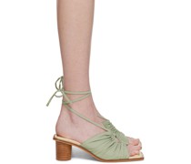 Green Goggo Heeled Sandals
