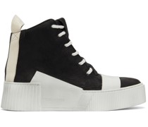 Black & Off-White Suede Bamba 1.1 High Top Sneakers
