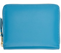 Blue Leather Multicard Zip Card Holder