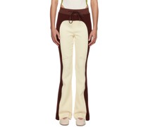 Brown Paneled Lounge Pants