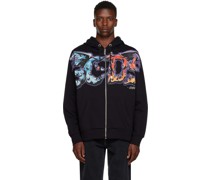Black Print Hoodie