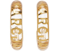 Transparent & Gold 'The Monogram Hoops' Earrings