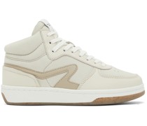 White Retro Court Mid Sneakers