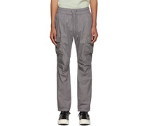 Gray Cotton Cargo Pants