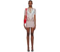 Taupe & Blue Stella Mini Dress