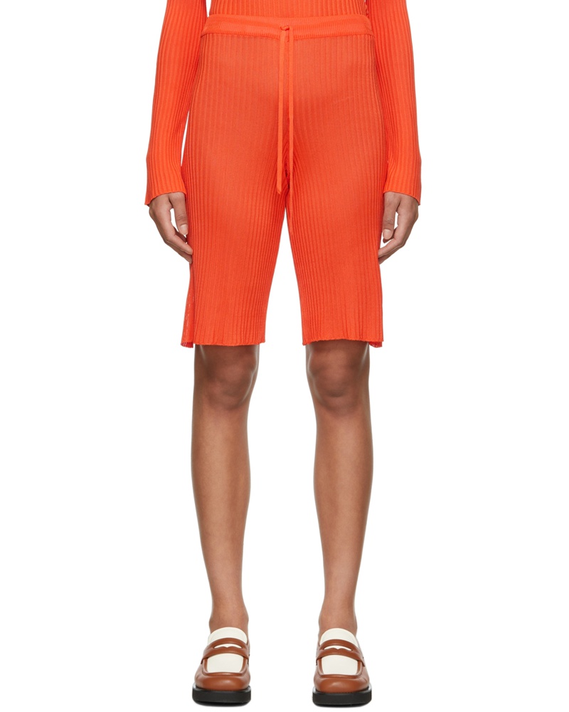 Marques ' Almeida Damen SSENSE Exclusive Orange Viscose Shorts