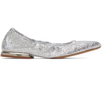 Silver Glitter Ballerina Flats