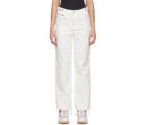 White Deconstructed Jeans