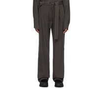 Gray Detachable Pouch Trousers