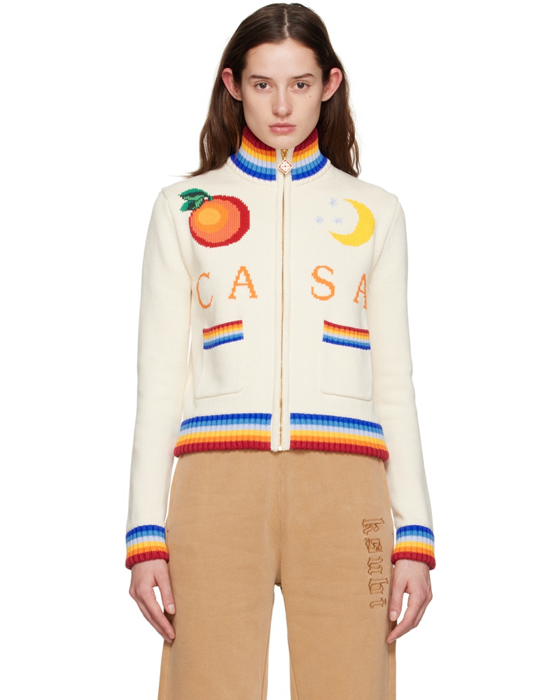 Casablanca Paris Damen Off-White Casa Club Jacket