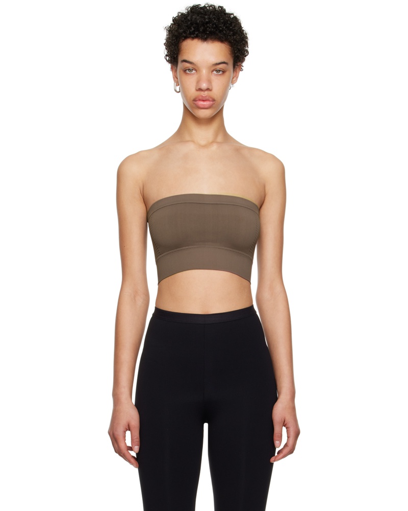 Rick Owens Damen Brown Bandeau Camisole