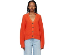 Orange Split Sleeve Cardigan