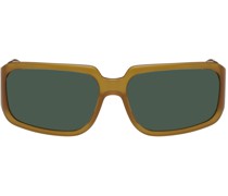 Orange Linda Farrow Edition Square Sunglasses