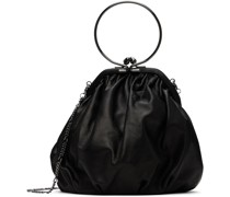 Black discord Clasp Drape Bag
