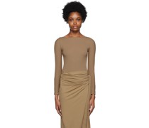 Brown 'The Back-Cut-Out' Bodysuit