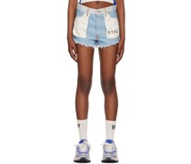 Blue Washed Insideout Denim Shorts