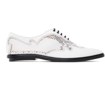 White Lace-Up Oxfords