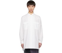 White Flap Pocket Shirt