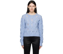 Blue Cropped Sweater