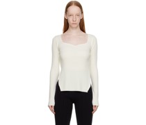 Off-White Sweetheart Neck Sweater