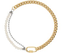 Gold & Silver Curb Chain Necklace