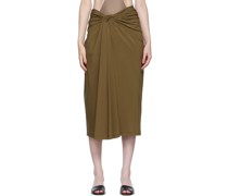 SSENSE Exclusive Brown Knotted Midi Skirt