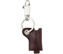 Burgundy Mini Lighter Holder Keychain