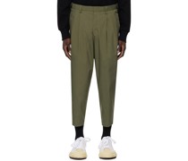 Khaki Pleated Trousers