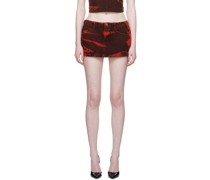 Red Miss Denim Miniskirt