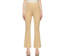 Beige Wool Knit Pants