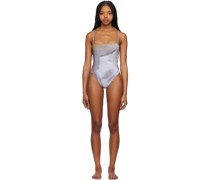 Gray Eyes Open One-Piece Swimsuit