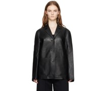 Black Clean Leather Jacket