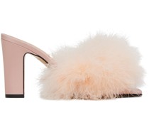 Pink Feather Mules