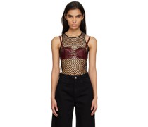 Burgundy Chansonette Leather Bustier