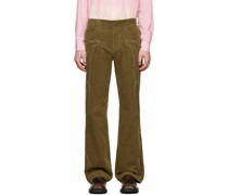 SSENSE Exclusive Khaki Stitched Western Trousers