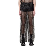Black Sequinned Trousers