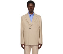 Beige Single Blazer