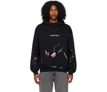 Black Paint Splatter Hoodie