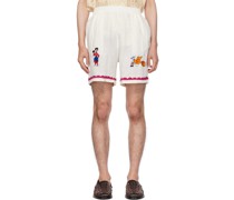 Off-White Embroidered Shorts