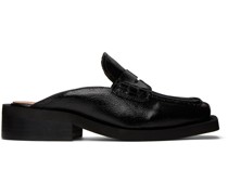 Black Backless Loafers