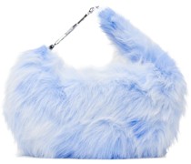 SSENSE Exclusive Blue Faux-Fur Bag