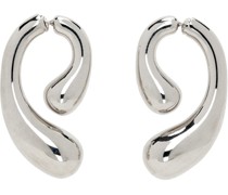 Silver 'P' Earrings