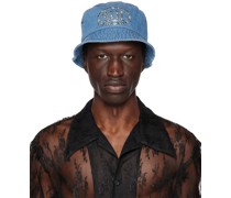 SSENSE Exclusive Blue Studded Denim Bucket Hat